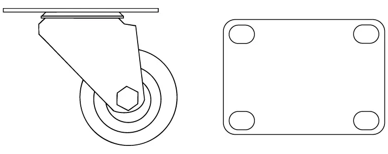 גלגל סיליקון שחור