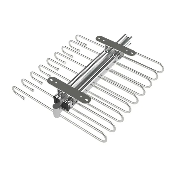 מתקן נשלף ל-9 זוגות מכנסיים, צד ימין, ליחידה ברוחב 35 סמ