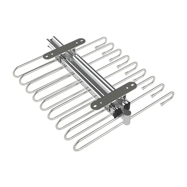 מתקן נשלף ל-9 זוגות מכנסיים, צד שמאל, ליחידה ברוחב 35 סמ