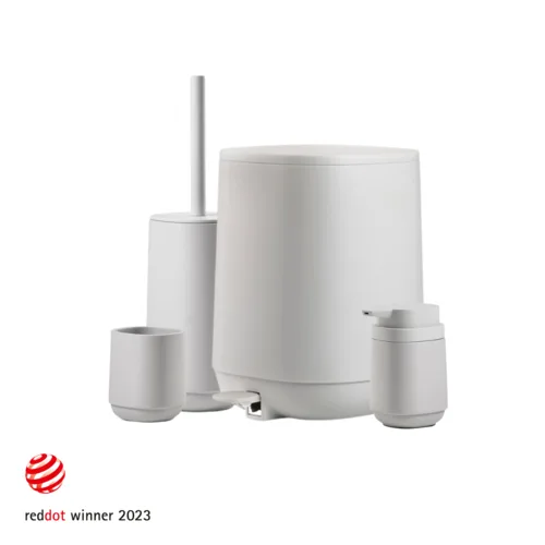 מארז אביזרי אמבט מסדרת TIME - אפור סופט Zone Denmark