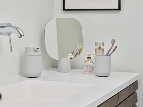 מארז אביזרי אמבט מסדרת TIME - אפור סופט Zone Denmark