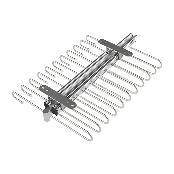 מתקן נשלף ל-11 זוגות מכנסיים, ליחידה ברוחב 35 סמ ובעומק 48 סמ כרום ניקל