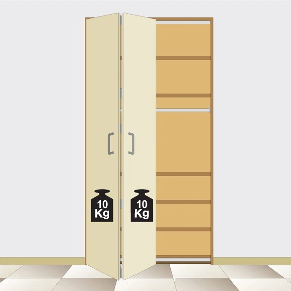 הרמוניקה 2 כנפיים חיבור לדופן, עד 10 קג לכנף, ZIGZAG