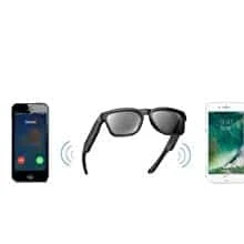 משקפי שמש Bluetooth MFI Trendy שחור