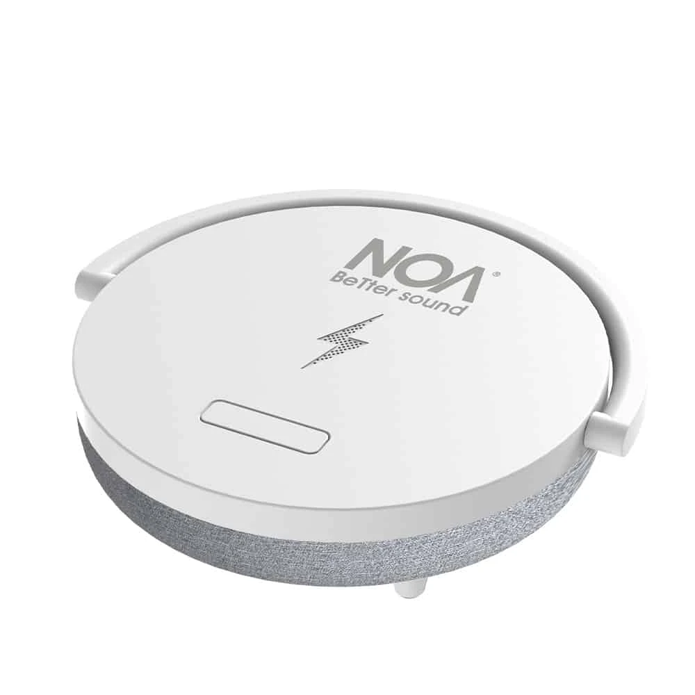 רמקול NOA V600 לבן עם מנורה וטעינה אלחוטית