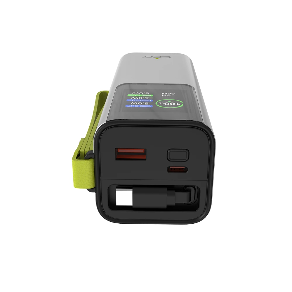 סוללת גיבוי 20,000mAh PD 100W עם כבל נגלל