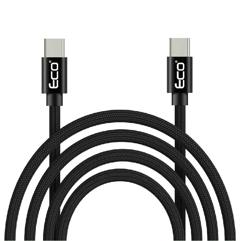 כבל סנכרון וטעינה שזור חיבור USB Type-C ל-USB Type-C באורך 2 מטר
