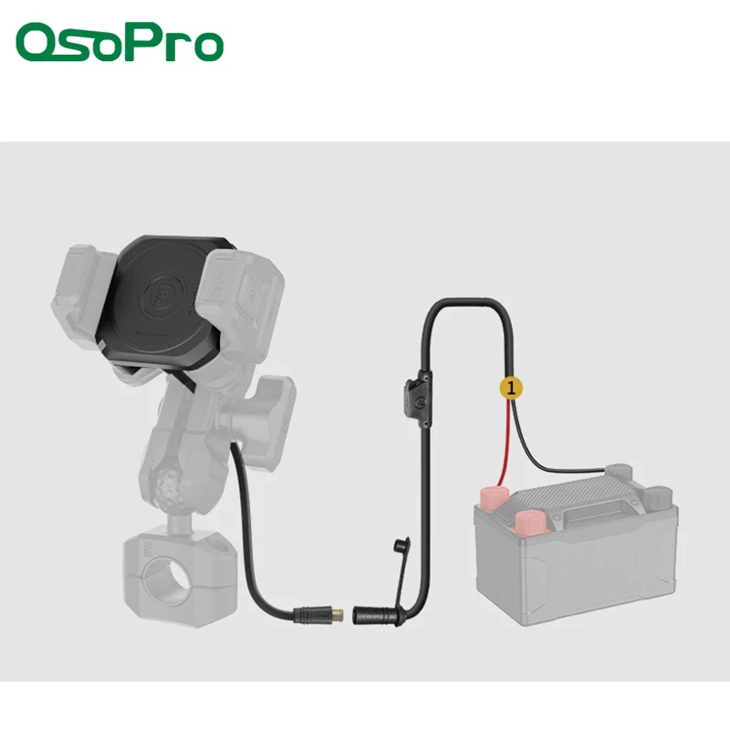 משטח טעינה אלחוטית לתפס ";סרטן"; OsoPro לאופנוע