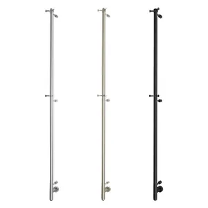 מוט מחמם מגבות עם 4 ווי תליה + מתג חשמלי