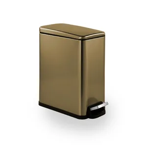 פח פדל מלבני רחב עם סגירה שקטה