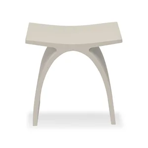 שרפרף T אקרילי מוצק למקלחת, עומס עד 200 קג, קפוצ'ינו