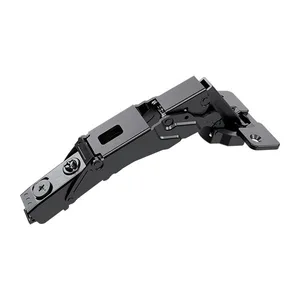 ציר קליפ 155° בלי קפיץ ישר + תושבת ניקל שחור