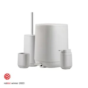 מארז אביזרי אמבט מסדרת TIME - אפור סופט Zone Denmark