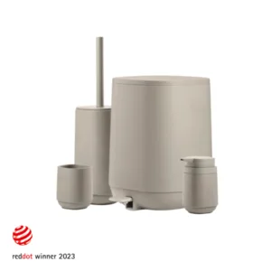 מארז אביזרי אמבט מסדרת TIME - אפור בטון Zone Denmark